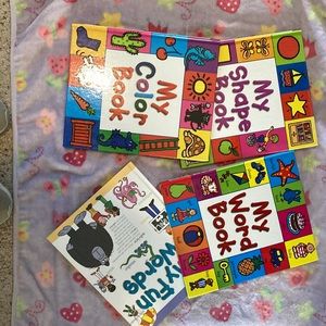 Childrens learning colors, shapes and reading books